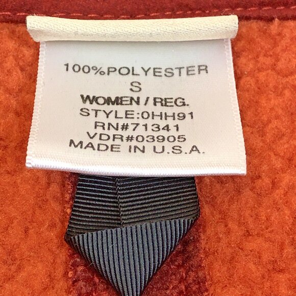 LL Bean Womens Red Cardigan Style Sherpa Fleece Button Front Jacket Small 0HH91 - Picture 4 of 7